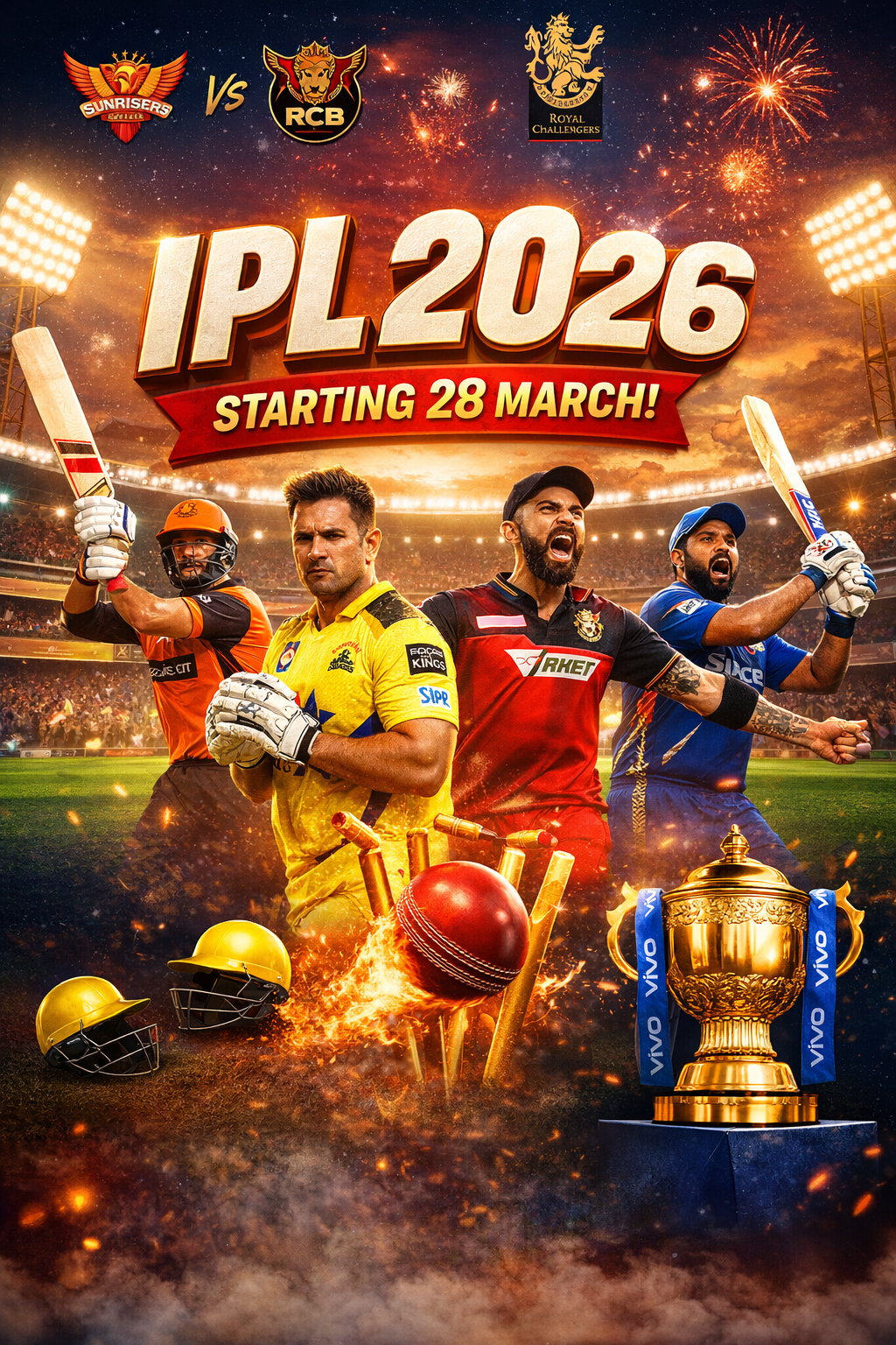 IPL 2026 का आगाज 28 मार्च से, क्रिकेट प्रेमियों में उत्साह चरम पर